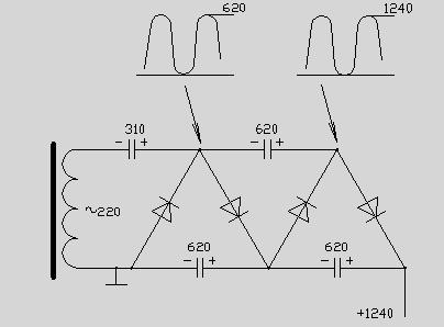 Утроитель напряжения схема без трансформатора