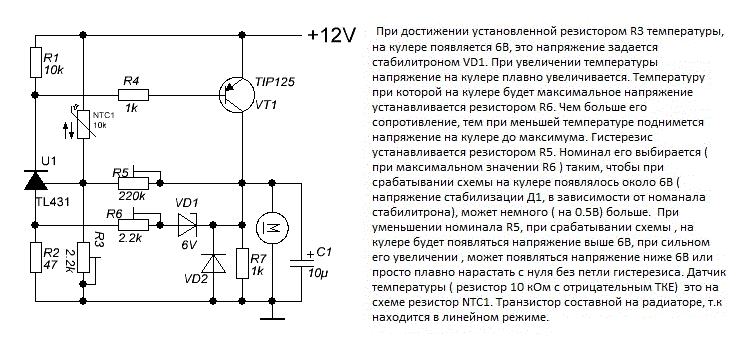 Схема управления кулером