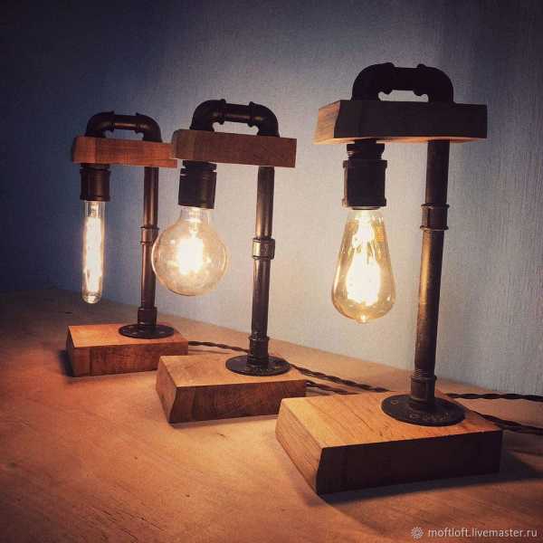 Настольные лампы в стиле лофт фото